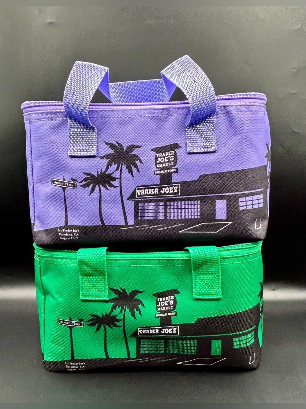 TRADER JOE’S Mini Insulated Cooler Tote Bags First Store Pasadena Bundle.